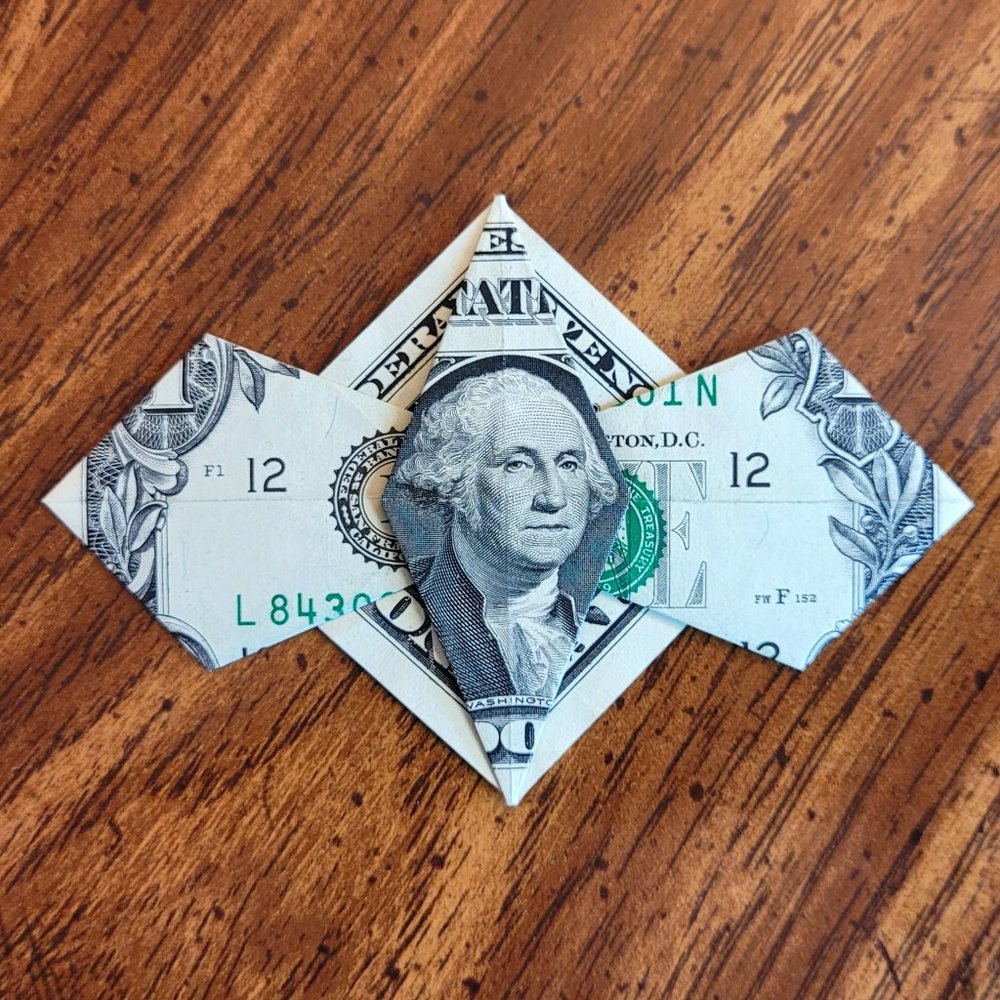 ORIGAMI GEOMETRIC - Handmade DOLLAR Gift Art $1 Bill New Uncirculated Money